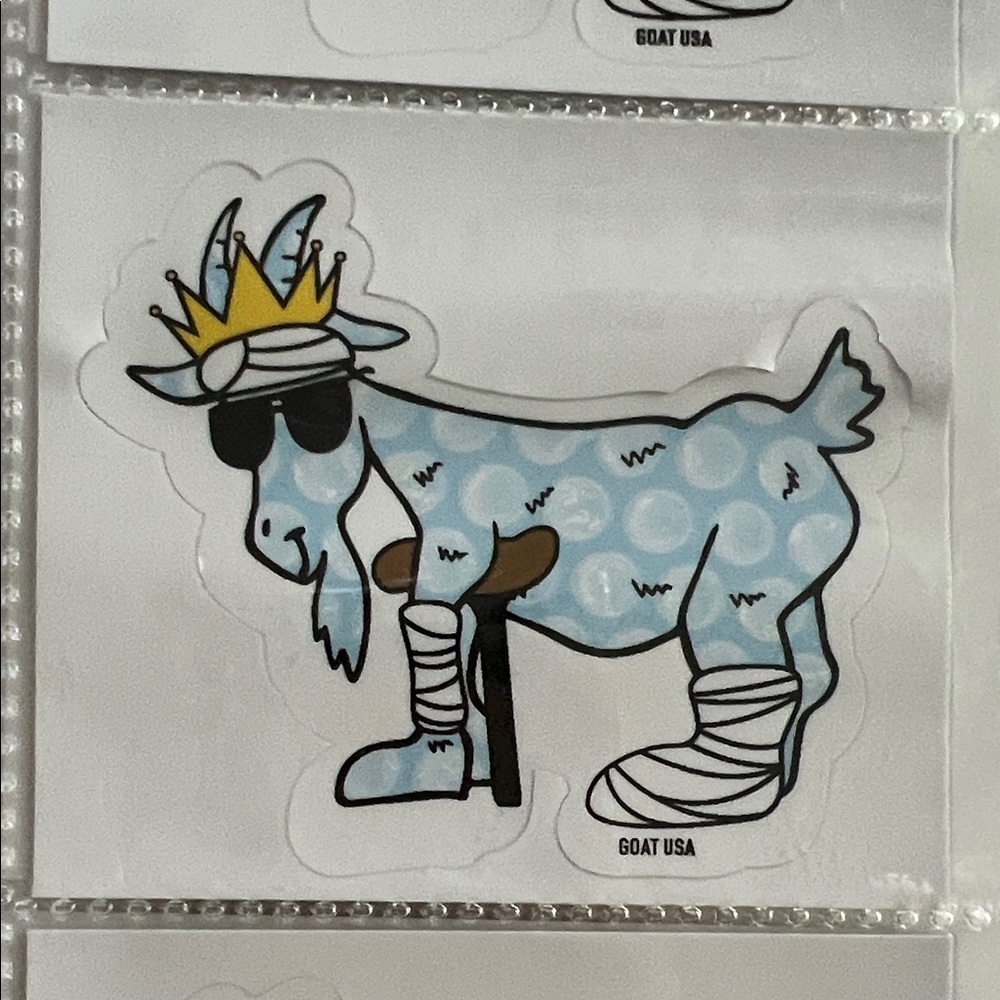 GOAT USA Sticker with Crown and Sunglasses